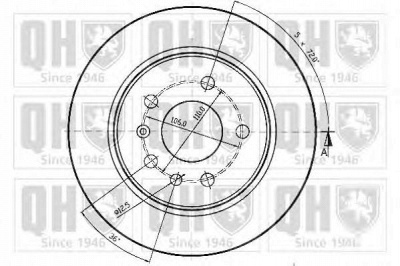QUINTON HAZELL bdc3544 -  Тормозной диск